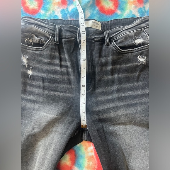 Bridge by Gly Elliot High Rise Super Flare Tall Long Bell Bottom Jeans - Picture 6 of 10